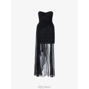 26 FW Elisabetta Franchi 새시 트위드 미니 드레스 AB99967E2 TP458136449