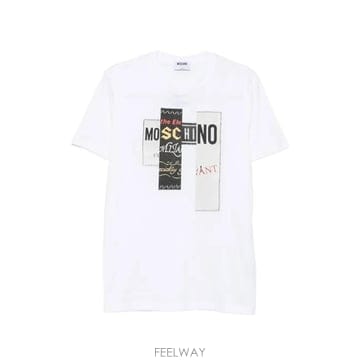 26 FW 모스키노 로고 패치 티셔츠 262ZZ0731 TP457833458