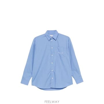 26 FW 스포티앤리치 로고 자수 체스트 포켓 셔츠 SI006711329BL TP458297676