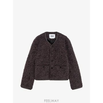 26 FW 엠에스지엠 부클레 텍스처 레더 트리밍 재킷 4140MH04267509 TP458548896
