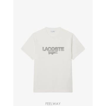 26 FW 라코스테 로고 프린트 크루 넥 티셔츠 TH9673 TP458293396