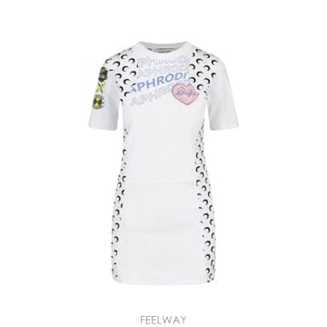 26 FW 마린세르 그래픽 프린트 문 패널 업사이클 미니 드레스 WDR484AUJER0003WH10 TP45