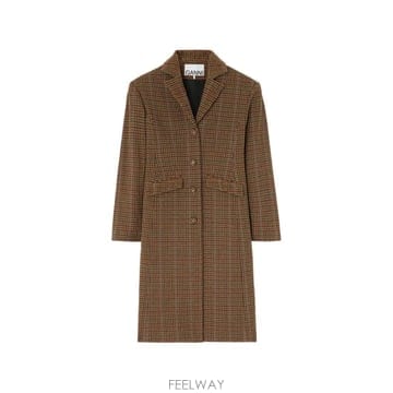 26 FW 가니 체크 트윌 코트 A1120005 TP458473515