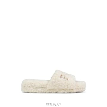 26 FW 폴로 랄프로렌 fleece logo embroidered sandals SFL6230ARLCRM
