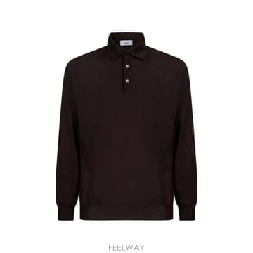 26 FW 라르디니 파인 니트 울 폴로 셔츠 CNLPML61BROWN TP459690436