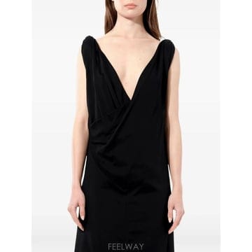 Balenciaga 26 FW �߷��þư� asymmetric V neck dress 287631TAD271000 TP45646626 FW �߷��þư� asymmetric V neck dress 287631TAD2710