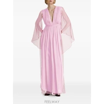 Alberta Ferretti 26 FW �˺���Ÿ�䷹Ƽ �ø��� ������ �Ҹ� �ƽ� �巹�� AEF262U04426615 TP45529594526 FW �˺���Ÿ�䷹Ƽ �ø��� ������ �Ҹ� �ƽ� �巹�� AE