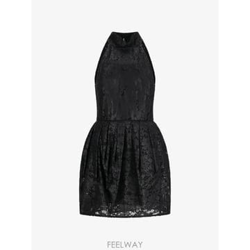 Blumarine 26 FW ���縶�� lace overlay pleated mini dress NF6029J1612 TP45926 FW ���縶�� lace overlay pleated mini dress NF6029J