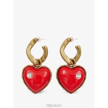 | Other Brand | 26 FW Essentiel Antwerp Koupe heart pendant hoop earrings KO26 FW Essentiel Antwerp Koupe heart pendant hoop earri