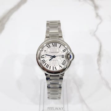 [럭스유] (새상품) 까르띠에 발롱 블루 33mm 오토매틱 스틸 시계 26년식 WSBB0044