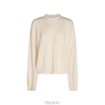 | Other Brand | 26 FW Uma Wang distressed effect crew neck sweater UK7152UW126 FW Uma Wang distressed effect crew neck sweater UK7