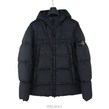 스톤아일랜드 731540723 와펜 크링클랩스 후드 다운 패딩 자켓 L사이즈 37894K