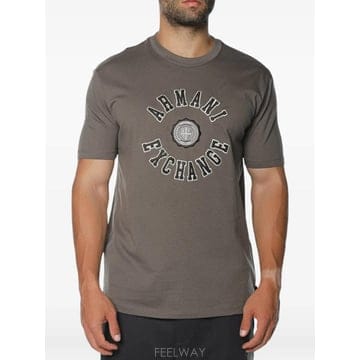 Armani 26 FW Armani Exchange logo embroidered T shirt XM003074AF10326 FW Armani Exchange logo embroidered T shirt XM00307