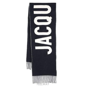 (해외배송) 쟈크뮈스 Jacquemus 로고 자카드 프린지 에지 스카프 22H226AC4355007