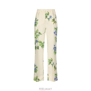 (해외배송) 프라다 Prada 플로럴 프린트 엘라스틱 웨이스트밴드 팬츠 P294HS00014NZ