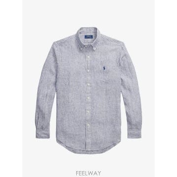 26 FW 폴로 랄프로렌 스트라이프 리넨 셔츠 710B15594002 TP458137423