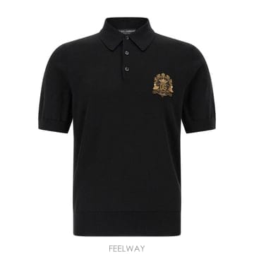 (해외배송) 돌체앤가바나 돌체앤가바나 로고 디테일 반팔 폴로 셔츠 GXZ02ZJDVG8