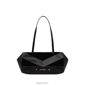 26 FW 칼라거펠트 스웨이드 패널 레더 숄더 백 B4W302381AV TP459626176