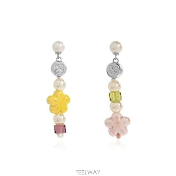 (해외배송) 오프화이트 오프화이트 애로우즈 드롭 이어링 OWOD2A9S26MET001