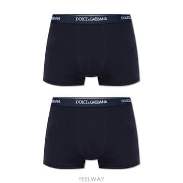 (해외배송) 돌체앤가바나 Dolce Gabbana 로고 허리밴드 팬티 2개 세트 M9C07JONN95