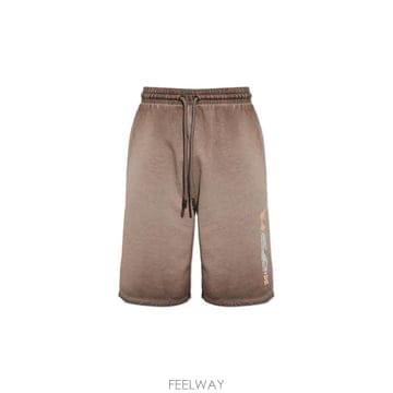(해외배송) 오프화이트 오프화이트 프린트 스웨트 쇼츠 44MCI013F26F003