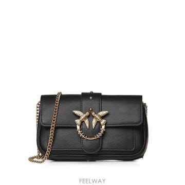 26 FW PINKO 러브 백 포켓 주얼 버클 스몰 레더 숄더 백 107072A0F1 TP459625485