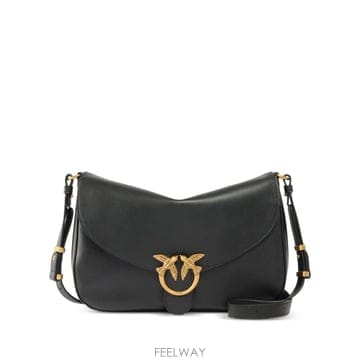 26 FW PINKO 러브 버드 다이아몬드 컷 미디엄 레더 버클 백 107655A0QO TP459625315