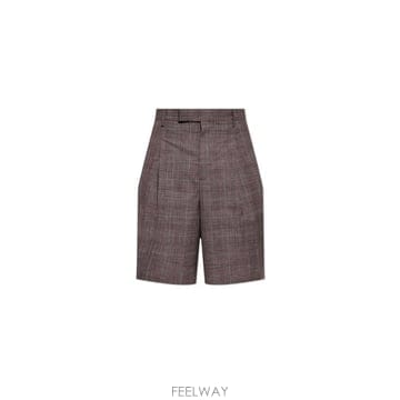 (해외배송) 질샌더 질 샌더 플리츠 체크 반바지 J22KA0344J40297