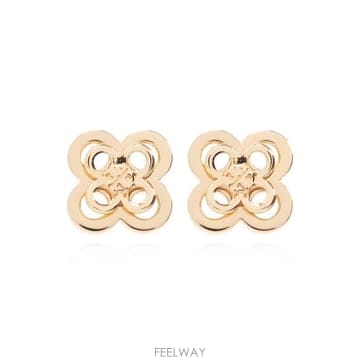 (해외배송) 토리버치 Tory Burch 키라 클로버 스택형 스터드 이어링 1537190