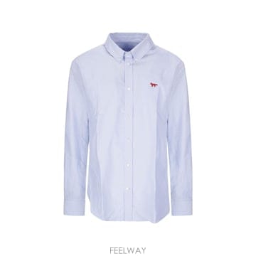 인더샵 Maison Kitsune 메종키츠네 블루 셔츠