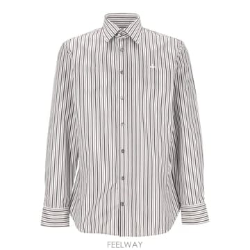 인더샵 Vivienne Westwood 비비안 웨스트우드 스트라이프 그레이 셔츠
