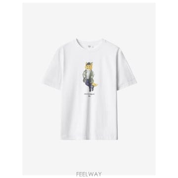 인더샵 Maison Kitsune 메종키츠네 화이트 반팔 티셔츠