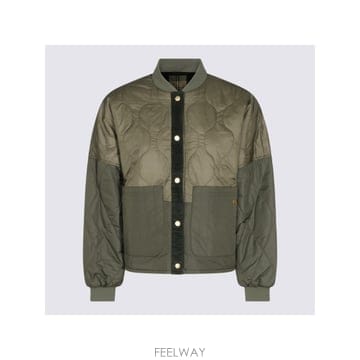인더샵 Barbour 바버 그린 봄버 자켓