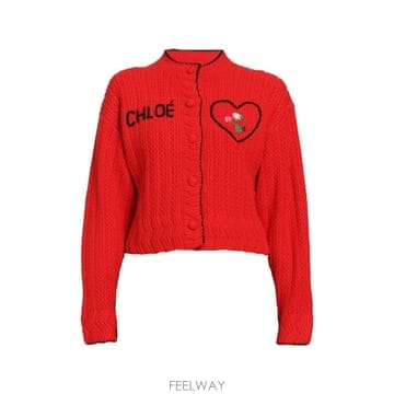 인더샵 Chloe 끌로에 레드 가디건