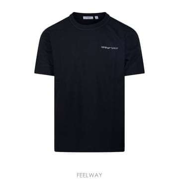 인더샵 Off-White 오프화이트 블랙 반팔 티셔츠