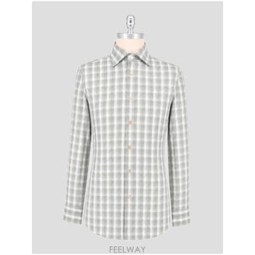 인더샵 Kiton 키톤 그레이 체크 셔츠