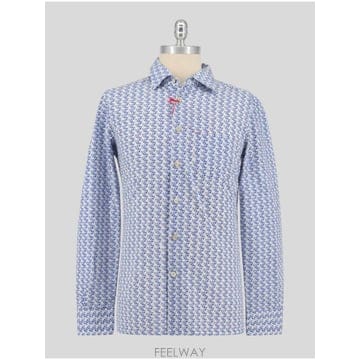 인더샵 Kiton 키톤 블루 셔츠