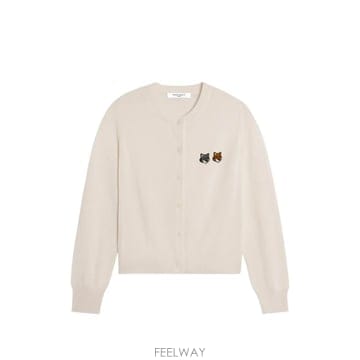당일배송 메종 키츠네 더블 폭스 헤드 패치 가디건