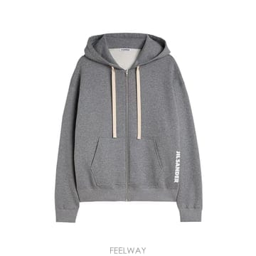 당일배송 질샌더 로고 프린트 후드 집업