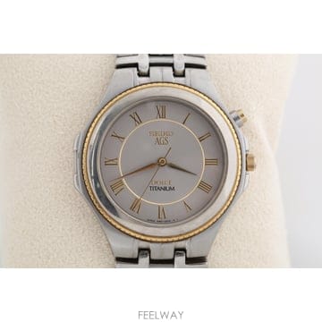 세이코 Seiko AGS 그레이 다이얼 티티늄 시계 4M21-0010