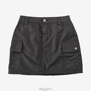 [26] 크롬하츠 레더크로스 패치 스커트 치마 7DX4RIY6
