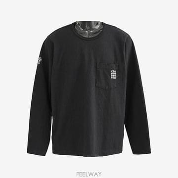 [M] 미사용 크롬하츠 GRP 포켓 롱슬리브 블랙 FJQWFABF