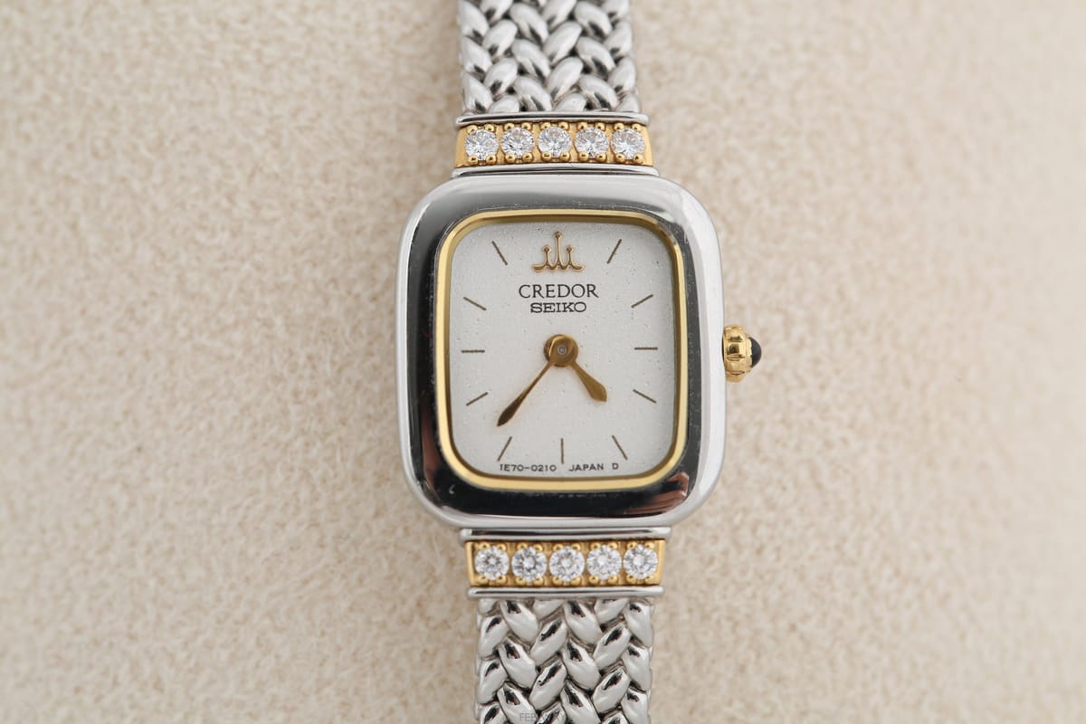 Seiko ������ ũ������ SEIKO Credor 18K ��� 10 ���̾Ƹ�� ������ �̴� ���� 1E70-5130������ ũ������ SEIKO Credor 18K ��� 10 ���̾Ƹ�� ��