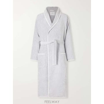 브루넬로 쿠치넬리 로고-엠브로이드 코튼테리 BATHROBE MLB9 B0082491289