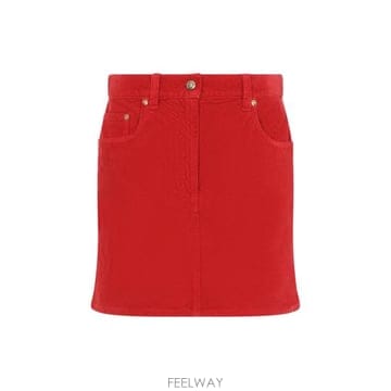 26FW 베르사체 숏 스커트 1026749 1A19167 1DA80 RED