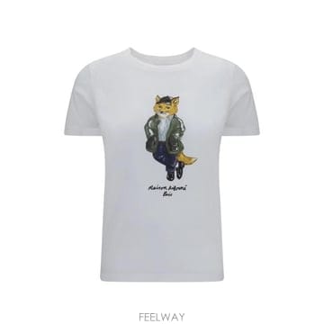 26FW 메종키츠네 반팔 티셔츠 MRWJT11KJ7026 P100 WHITE
