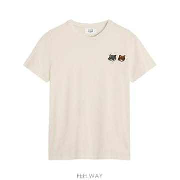 26FW 메종키츠네 반팔 티셔츠 MRWJT17KJ7026 P702 WHITE