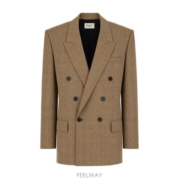 Saint Laurent 26FW ���ζ� ���� �극��Ƽ�� �� �������� 871065Y3L61 2242 BEIGE MARRON MARIN26FW ���ζ� ���� �극��Ƽ�� �� �������� 871065Y3L61 22