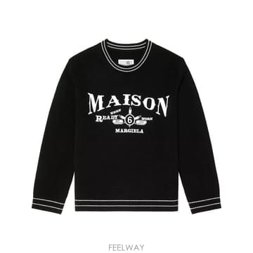 MM6 메종 마르지엘라 블랙 울블렌드 스웨터 SH0HL0046M13 B0302491375