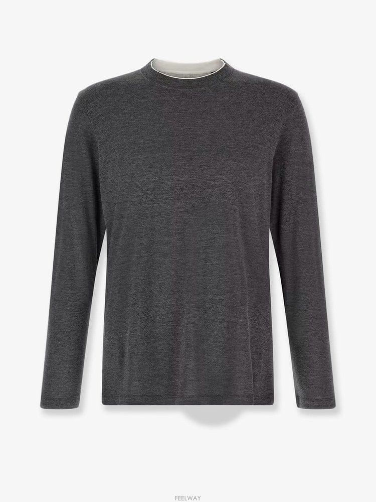 Brunello Cucinelli ���ڷ� ��ġ�ڸ� ��ũ & ��ư ������ Ƽ���� MH8367433CW B0652491622���ڷ� ��ġ�ڸ� ��ũ & ��ư ������ Ƽ���� MH8367433C